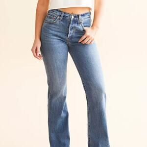 Levi's Premium Wedgie Bootcut Jeans Medium Wash High Waist Womens Size W24 L32